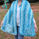 Sea Breeze Pocket Shawl Long in Aqua Seas