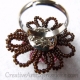 Creative Art Expressions Handmade Seed Bead Wire Wrapped Flower Ring Jewelry Creative Art Expressions Handmade Seed Bead Wire Wrapped Flower Ring Jewelry