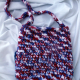 Creative Art Expressions Hand Crocheted Patriotic Owl Purse
