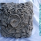 Creative Art Expressions Hand Crocheted Mist Rose Pillow