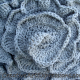 Creative Art Expressions Hand Crocheted Mist Rose Pillow