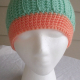 Adult Messy Bun Hat Aqua & Coral
