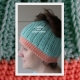 Adult Messy Bun Hat Aqua & Coral Adult Messy Bun Hat Aqua & Coral