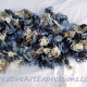 Creative Art Expressions Hand Crocheted Shades of Blue Grand Picots Scarf