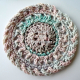 Pastel Pink Crocheted Round Cotton Coasters