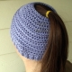 Lavender Purple Messy Bun Hat Beanie, Pony Tail Hat Lavender Purple Messy Bun Hat Beanie, Pony Tail Hat