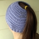 Lavender Purple Messy Bun Hat Beanie, Pony Tail Hat