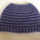 Lavender Purple Messy Bun Hat Beanie, Pony Tail Hat