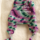 Back of Unicorn Poop Toddler Hat Crocheted Pink Green Purple Mint