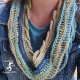 Sea Breeze Infinity Scarf Adult Teen in Sutherland Stripes