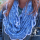 Sea Breeze Infinity Scarf in Sapphire Sea