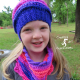 Sea Breeze Hat & Infinity Scarf in Flamingo Bay