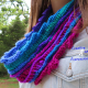 Sea Breeze Adult Teen Infinity Scarf Ocean Deep