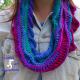 Sea Breeze Adult Teen Infinity Scarf Ocean Deep