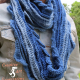 Sea Breeze Long Infinity Scarf in Sapphire Sea Adult Teen Sea Breeze Long Infinity Scarf in Sapphire Sea Adult Teen