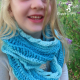 Sea Breeze Long Infinity Scarf in Scuba Child 2-5