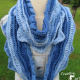 Sea Breeze Long Infinity Scarf in True Blue Adult Teen