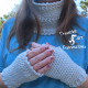 Crocheted Linen Colored Infinity Scarf & Gloves Set Crocheted Linen Colored Infinity Scarf & Gloves Set