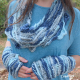 Sea Breeze Infinity Scarf & Glove Set in Float Along Adult Teen