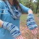 Sea Breeze Infinity Scarf & Glove Set in Float Along Adult Teen