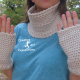 Crocheted Linen Colored Infinity Scarf & Gloves Set Crocheted Linen Colored Infinity Scarf & Gloves Set