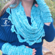 Sea Breeze Infinity Scarf & Fingerless Glove Set in Topaz Sea Adult Teen Sea Breeze Infinity Scarf & Fingerless Glove Set in Topaz Sea Adult Teen