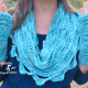 Sea Breeze Infinity Scarf & Fingerless Glove Set in Topaz Sea Adult Teen
