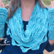 Sea Breeze Infinity Scarf & Fingerless Glove Set in Topaz Sea Adult Teen Sea Breeze Infinity Scarf & Fingerless Glove Set in Topaz Sea Adult Teen