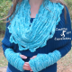 Sea Breeze Infinity Scarf & Fingerless Glove Set in Topaz Sea Adult Teen Sea Breeze Infinity Scarf & Fingerless Glove Set in Topaz Sea Adult Teen