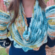 Sea Breeze Infinity Scarf & Glove Set in Teal Sunset Adult Teen