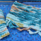 Sea Breeze Infinity Scarf & Glove Set in Teal Sunset Adult Teen