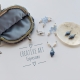 Seashell Coin Purse & Blue Pearl Necklace Set