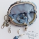 Seashell Coin Purse & Blue Pearl Necklace Set
