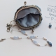 Seashell Coin Purse & Blue Pearl Necklace Set Seashell Coin Purse & Blue Pearl Necklace Set