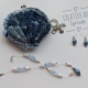 Seashell Coin Purse & Blue Pearl Necklace Set