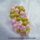 Creative Art Expressions Handmade Pink & Yellow Bracelet