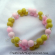Creative Art Expressions Handmade Pink & Yellow Bracelet