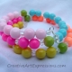 Creative Art Expressions Handmade Neon Multi Colored Bracelet