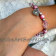 Creative Art Expressions Handmade Pink & Silver Bracelet Jewelry