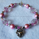 Creative Art Expressions Handmade Pink & Silver Bracelet Jewelry