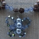 Creative Art Expressions Handmade Blue & Bronze Pearl Butterfly Necklace