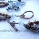 Blue & Bronze Pearl Butterfly Necklace