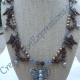 Blue & Bronze Pearl Butterfly Necklace