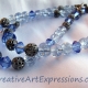 Blue & Antique Silver Necklace Jewelry Design