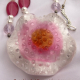 Creative Art Expressions Handmade Pink & White Necklace Jewelry Design