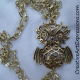 Creative Art Expressions Handmade Gold Owl Necklace