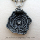 Creative Art Expressions Handmade Silver Rose Necklace