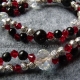 Red Black Silver Crystal Necklace Jewelry Red Black Silver Crystal Necklace Jewelry