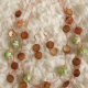 Handmade Green Brown Mother of Pearl 3 Strand Necklace
