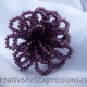 Creative Art Expressions Handmade Amethyst Seed Bead Flower Ring Jewelry Design Creative Art Expressions Handmade Amethyst Seed Bead Flower Ring Jewelry Design